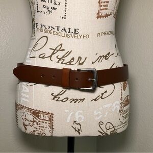 Classic Brown Leather Belt M/L